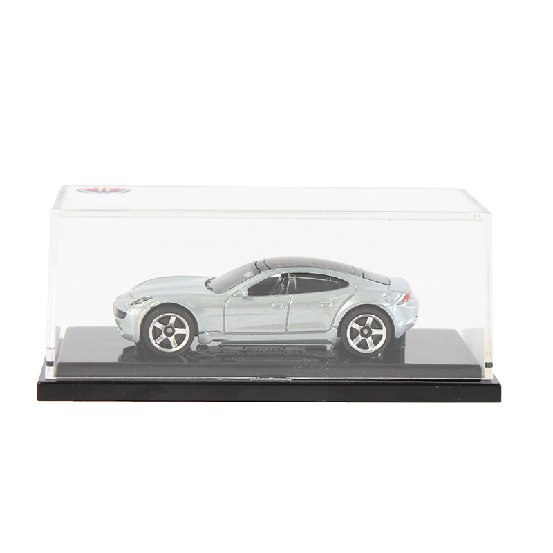 Mattel '10 Fisker Karma PHEV Silver 1/64 Car in Display Case